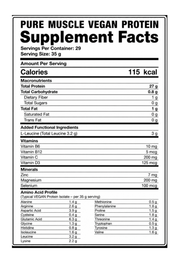 Pure Muscle Iso Vegan (1 kilo)