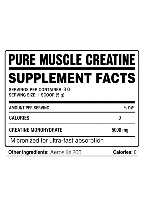 Pure Creatine Monohydrate 30 Servings (Unflavoured)