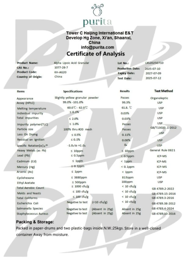 Creatine Monohydrate + Alpha Lipoic Acid (FLAVOURED)