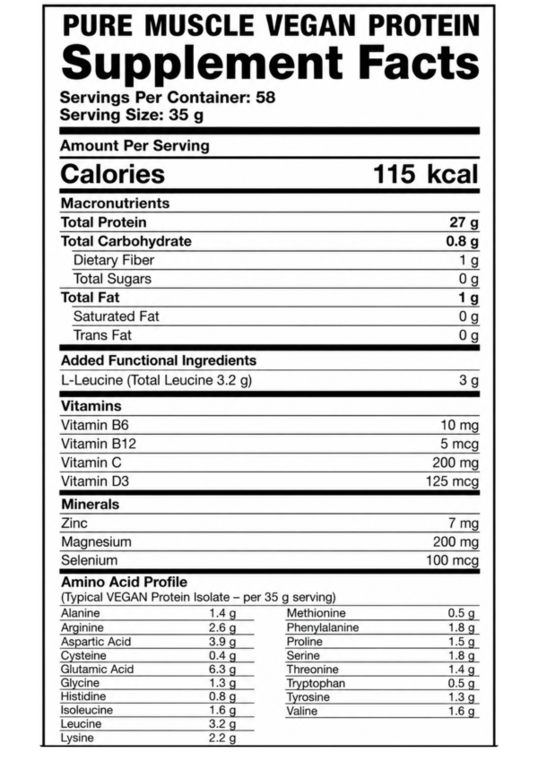 Pure Muscle Iso Vegan (2 kilo)
